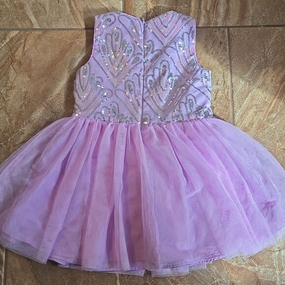 Piper & Julie Lavender and Silver Sequin Dress And Bloomers, SIZE 24 Months - Picture 5 of 11
